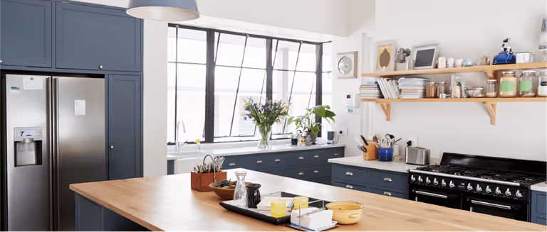 Modern kitchen with natural light
